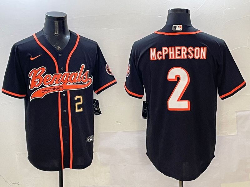 Men Cincinnati Bengals #2 Mcpherson Black Joint Name 2025 Nike Limited NFL Jersey style 6->cincinnati bengals->NFL Jersey